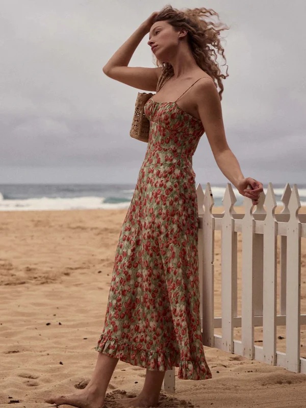 Doen Rosaria Tulip Fields Floral Dress